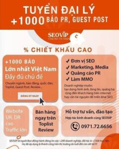 "TUYỂN GẤP" ĐẠI LÝ BÁN BÁO PR, GUEST POST